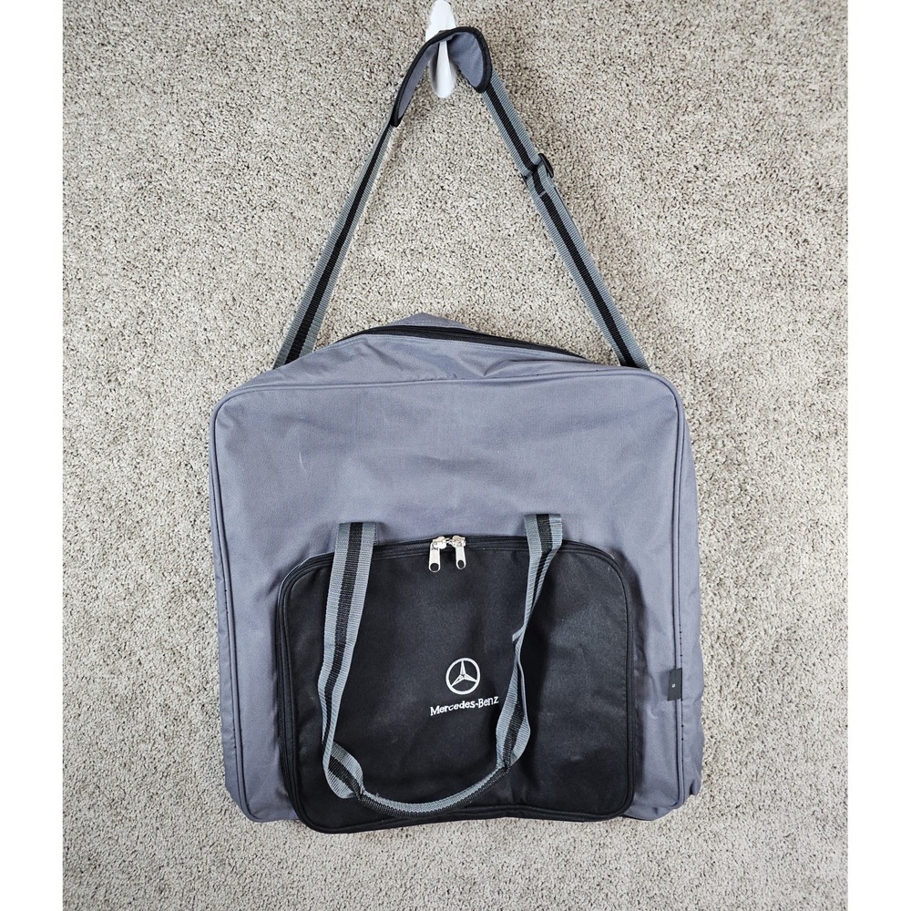 Mercedes Benz Travel Bag Tote Weekender Luggage Canvas Large 19x19 #3 Black Gray